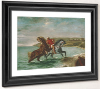 Horses Coming Out Of The Sea By Ferdinand Victor Eugene Delacroix Phoenix 4x3