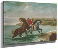 Horses Coming Out Of The Sea By Ferdinand Victor Eugene Delacroix Phoenix 4x3