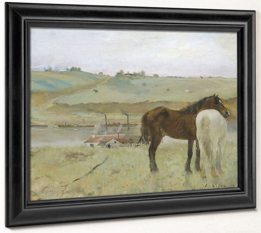Horses In A Meadow By Edgar Degas Phoenix 4x3