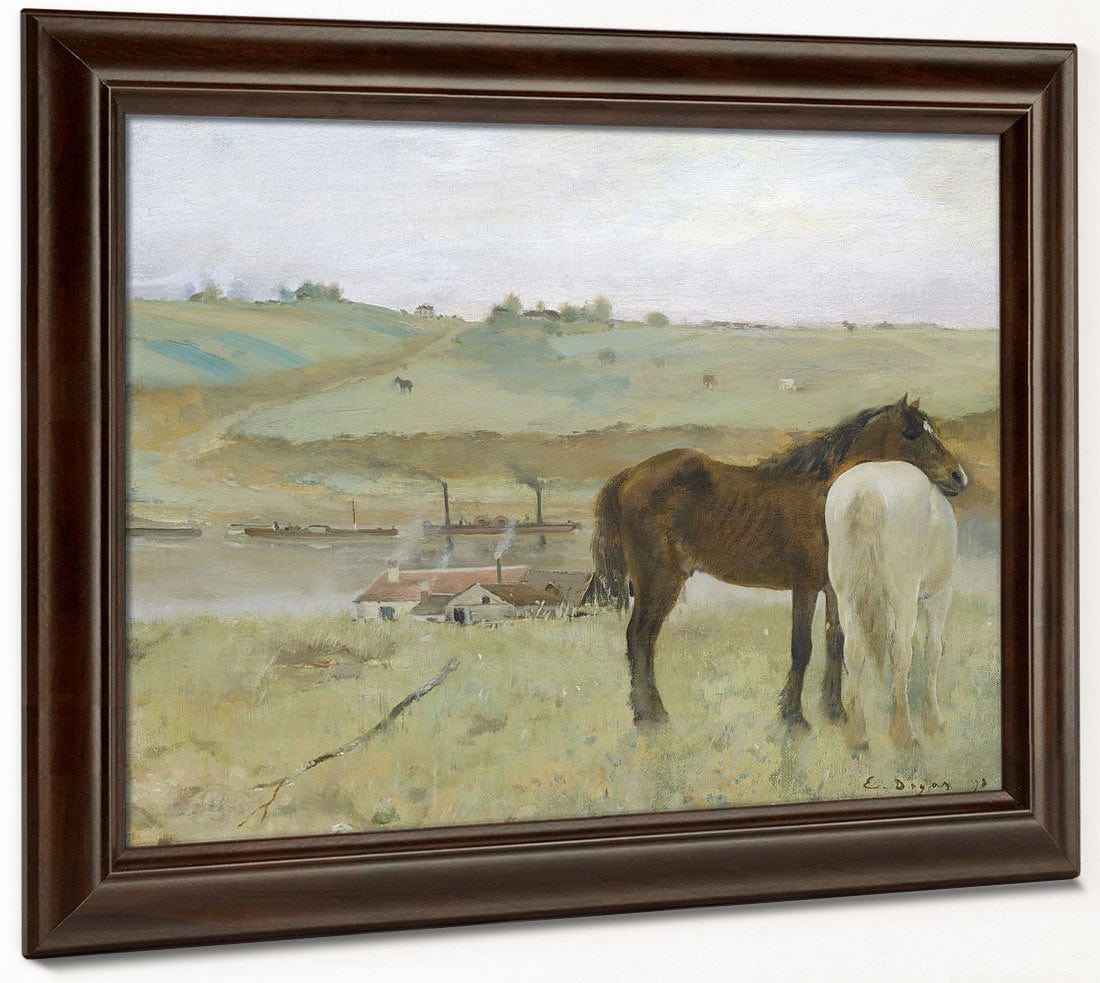 Horses In A Meadow By Edgar Degas Phoenix 4x3