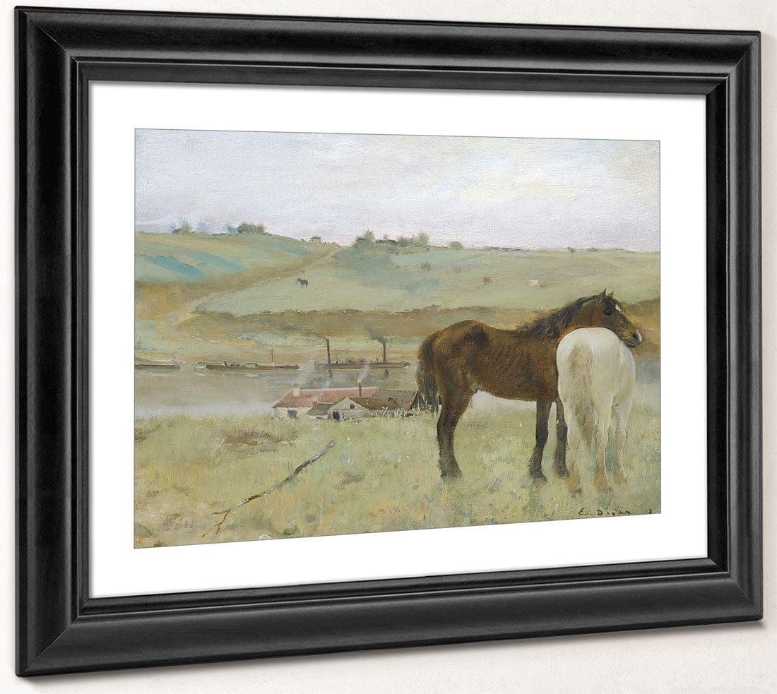 Horses In A Meadow By Edgar Degas Phoenix 4x3