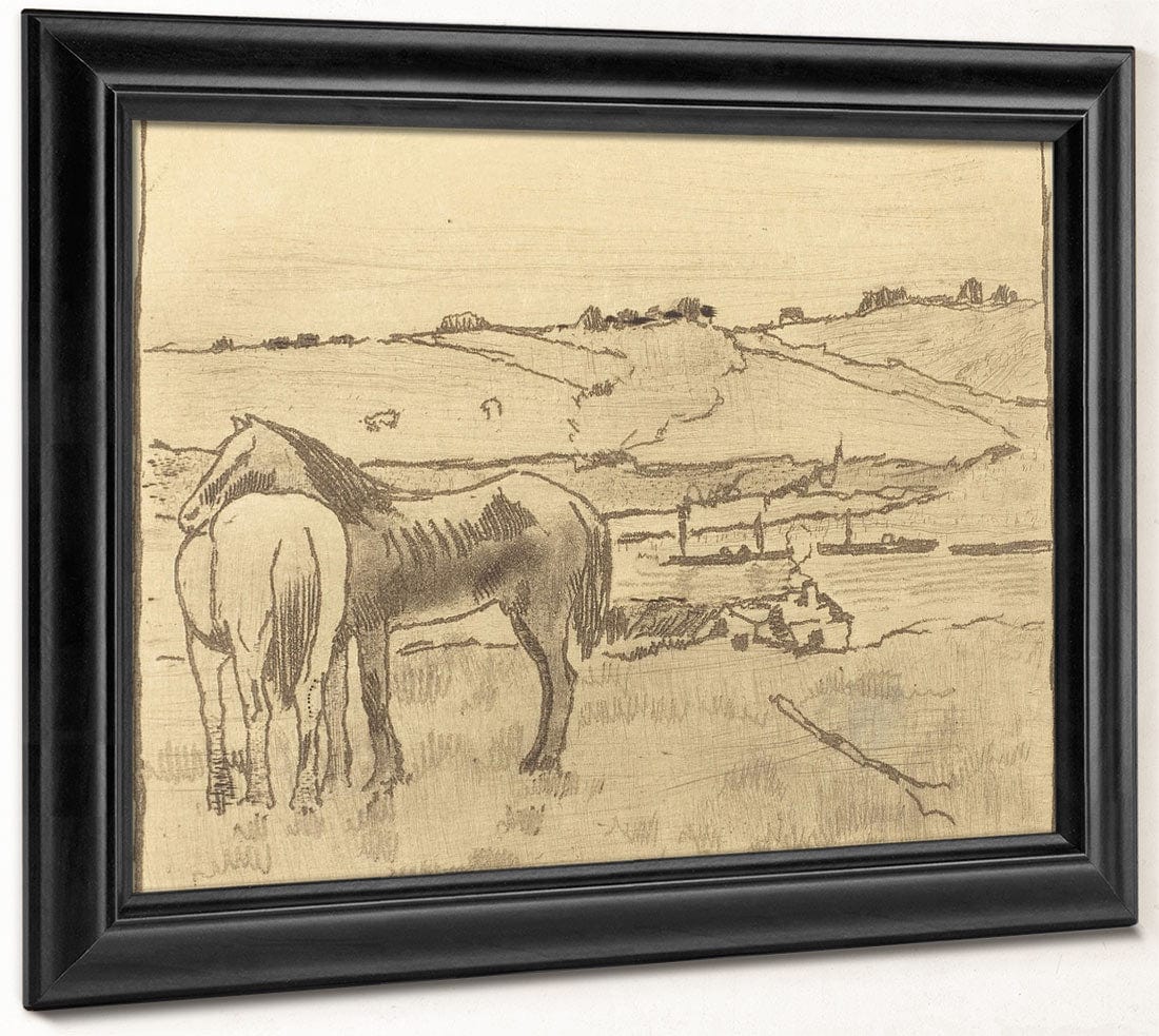 Horses In The Meadow (Chevaux Dans La Prairie) By Edgar Degas Phoenix 4x3