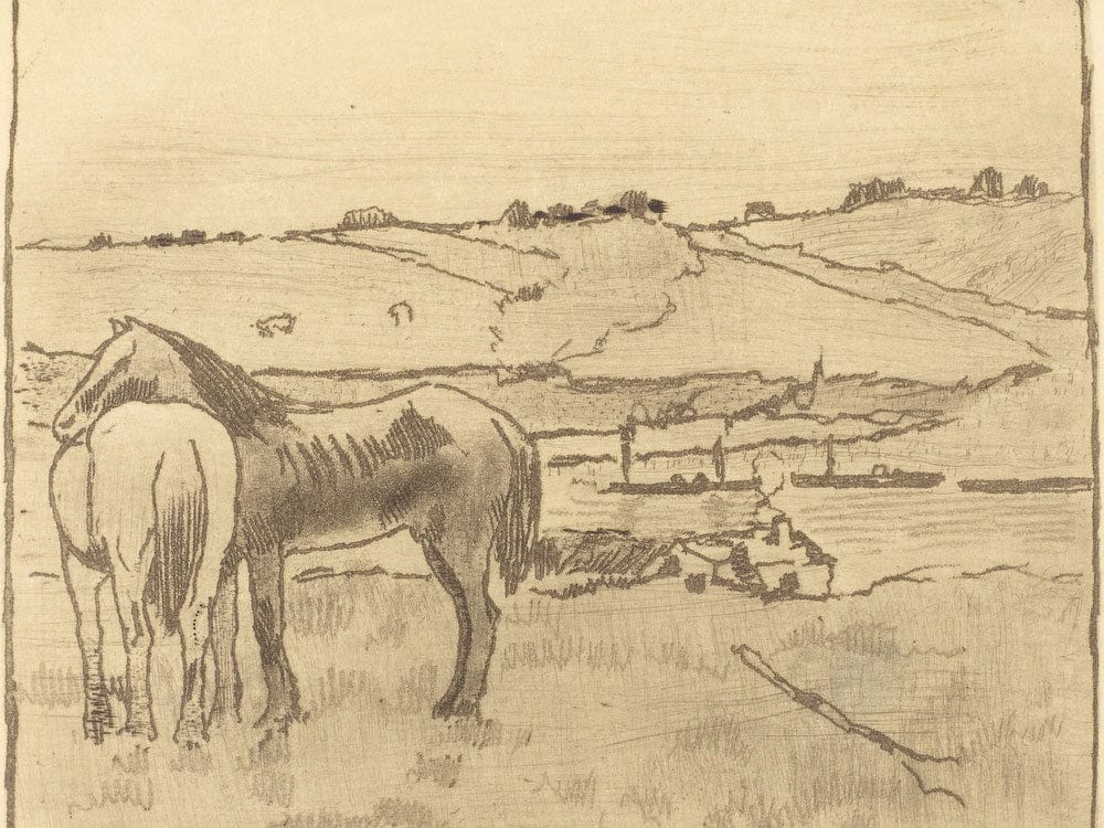 Horses In The Meadow (Chevaux Dans La Prairie) By Edgar Degas Phoenix 4x3