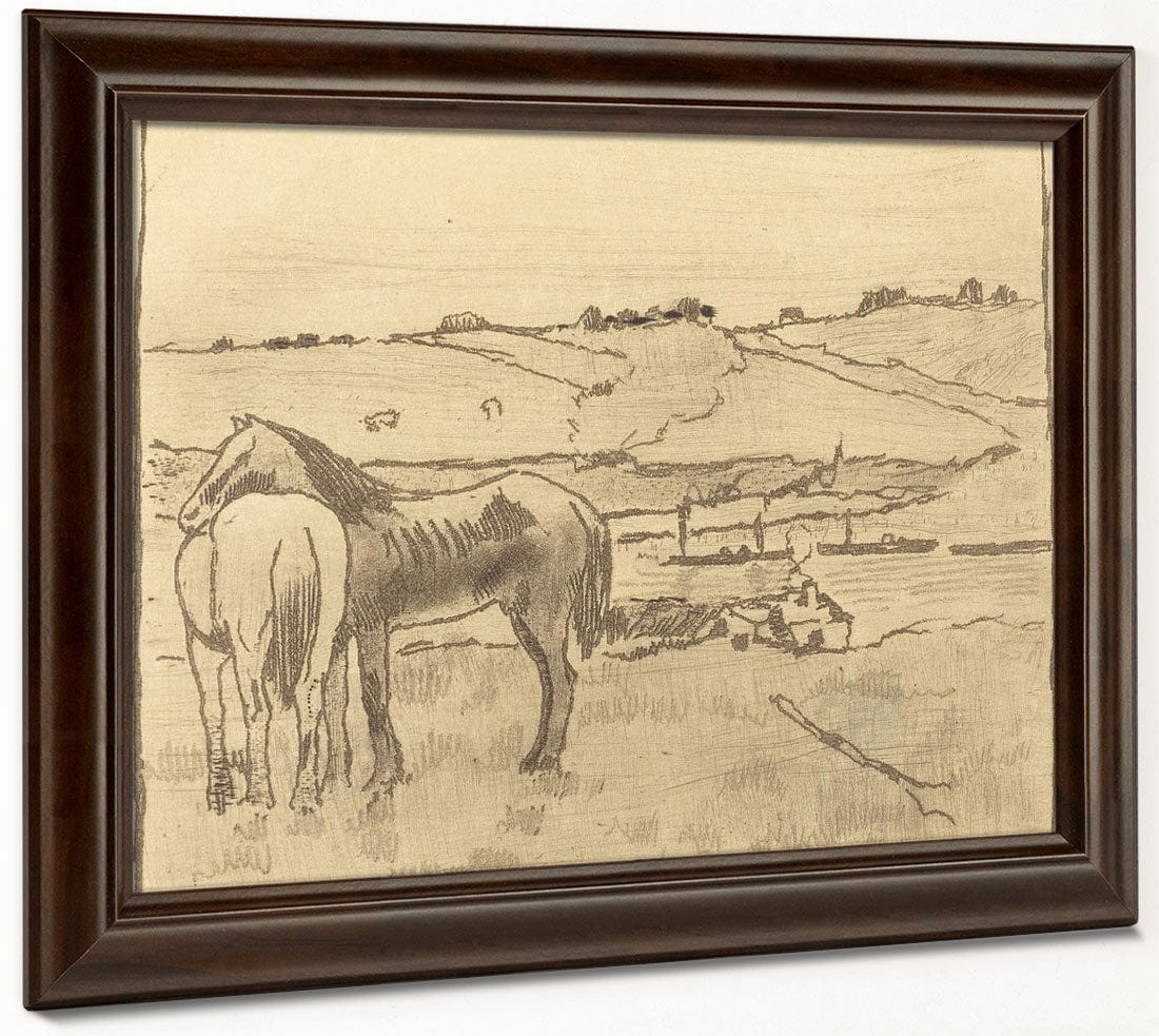Horses In The Meadow (Chevaux Dans La Prairie) By Edgar Degas Phoenix 4x3