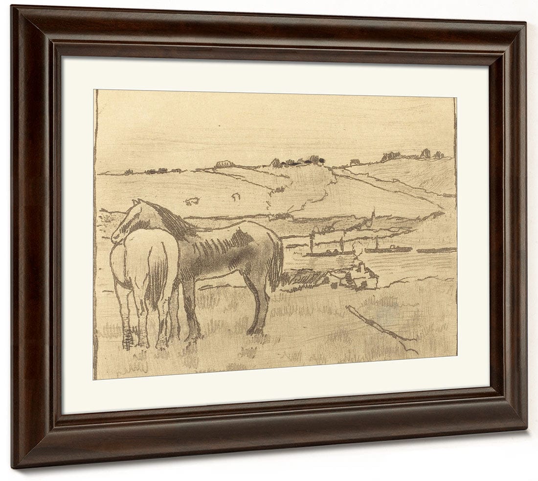 Horses In The Meadow (Chevaux Dans La Prairie) By Edgar Degas Phoenix 4x3