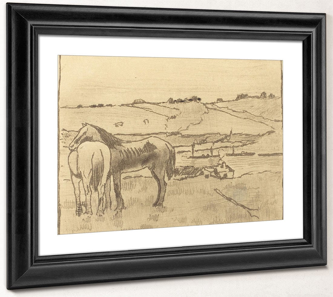 Horses In The Meadow (Chevaux Dans La Prairie) By Edgar Degas Phoenix 4x3