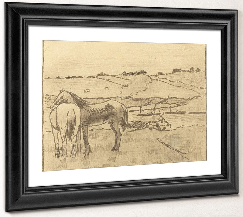 Horses In The Meadow (Chevaux Dans La Prairie) By Edgar Degas Phoenix 4x3
