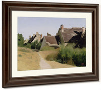 Houses Near Orleans (Maisons Aux Environs D'orleans) By Jean Baptiste Camille Corot Phoenix 4x3