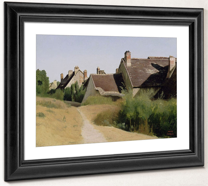 Houses Near Orleans (Maisons Aux Environs D'orleans) By Jean Baptiste Camille Corot Phoenix 4x3