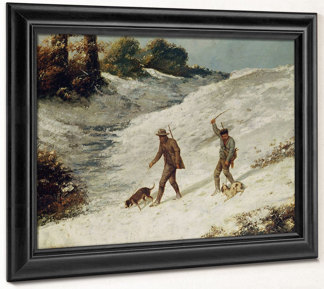 Hunters In The Snow Or The Poachers By Jean Desire Gustave Courbet Phoenix 4x3