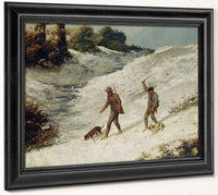 Hunters In The Snow Or The Poachers By Jean Desire Gustave Courbet Phoenix 4x3