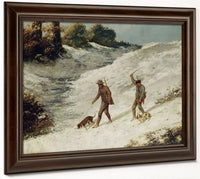 Hunters In The Snow Or The Poachers By Jean Desire Gustave Courbet Phoenix 4x3