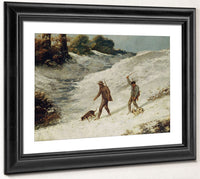 Hunters In The Snow Or The Poachers By Jean Desire Gustave Courbet Phoenix 4x3