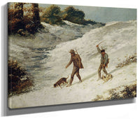Hunters In The Snow Or The Poachers By Jean Desire Gustave Courbet Phoenix 4x3