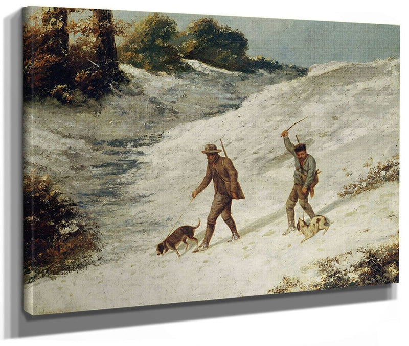 Hunters In The Snow Or The Poachers By Jean Desire Gustave Courbet Phoenix 4x3