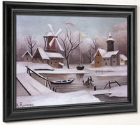 Ice Skaters On A Frozen Pond By Henri Julien Felix Rousseau Phoenix 4x3