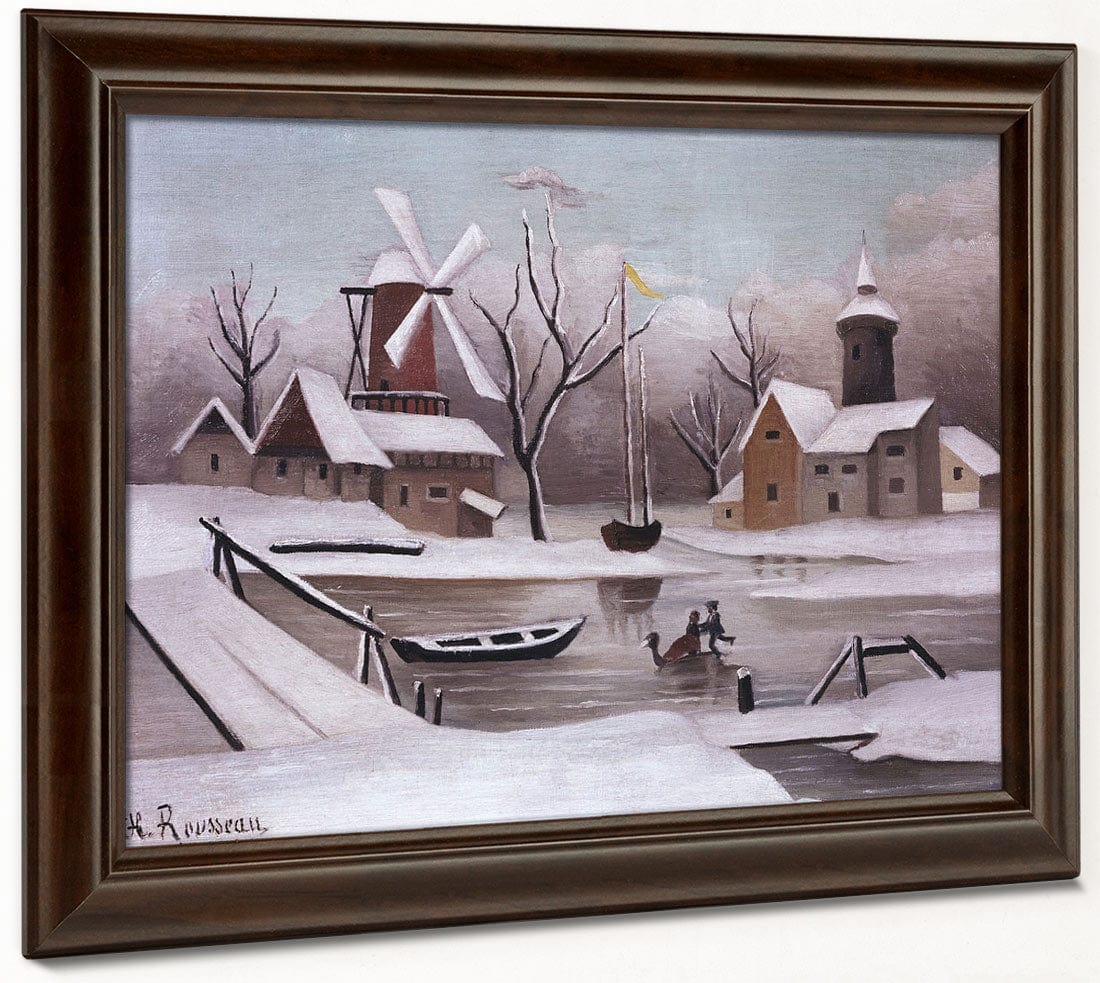 Ice Skaters On A Frozen Pond By Henri Julien Felix Rousseau Phoenix 4x3