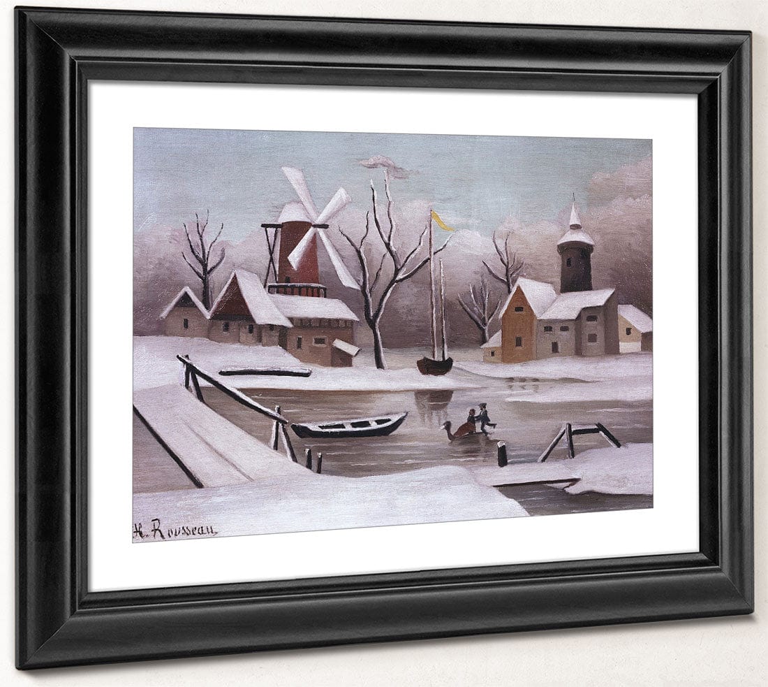 Ice Skaters On A Frozen Pond By Henri Julien Felix Rousseau Phoenix 4x3