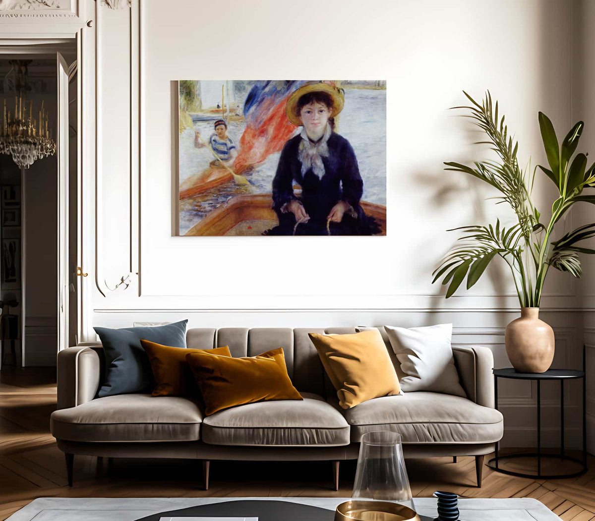 In A Dinghy By Pierre Auguste Renoir Phoenix 4x3