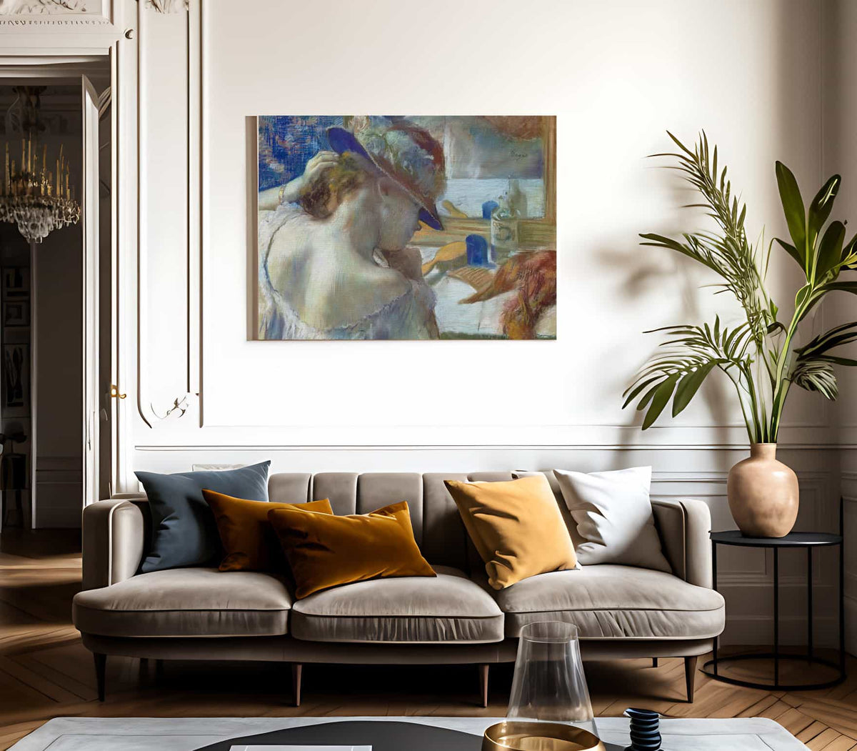 In Front Of The Mirror By Edgar Degas Phoenix 4x3