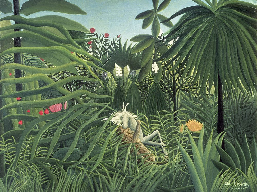 Jaguar Attacking A Horse By Henri Julien Felix Rousseau Phoenix 4x3