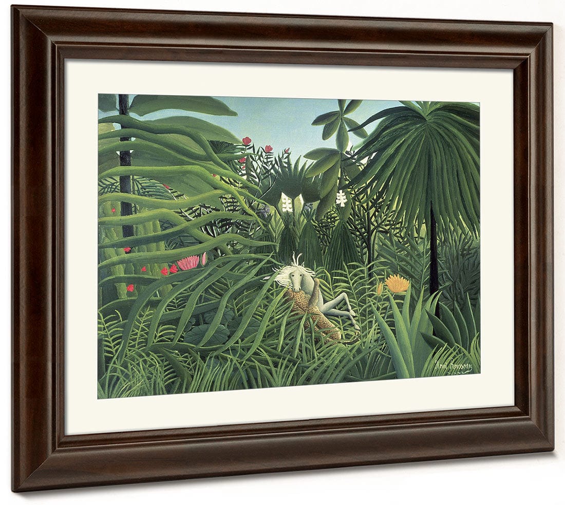 Jaguar Attacking A Horse By Henri Julien Felix Rousseau Phoenix 4x3