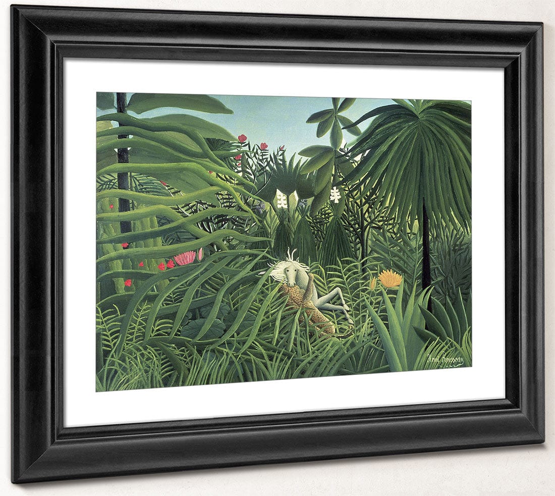 Jaguar Attacking A Horse By Henri Julien Felix Rousseau Phoenix 4x3