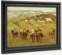 Jockeys On Horseback Before Distant Hills By Edgar Degas Phoenix 4x3