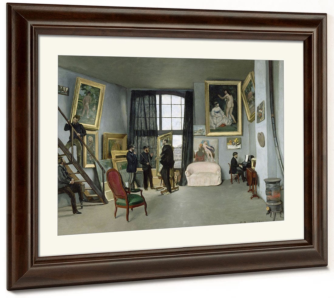 L'atelier De Bazille, 9 Rue De La Condamine A Paris Astruc Ou Monet, Manet, Bazille, Edmond Maitre Au Piano By Frederic Bazille Phoenix 4x3