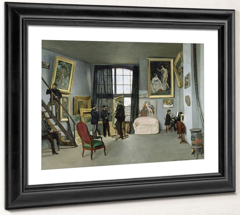 L'atelier De Bazille, 9 Rue De La Condamine A Paris Astruc Ou Monet, Manet, Bazille, Edmond Maitre Au Piano By Frederic Bazille Phoenix 4x3