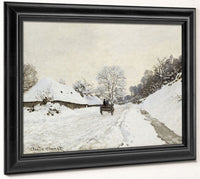 La Charrette. Route Sous La Neige A Honfleur, Avec La Ferme Saint Simeon By Claude Monet Phoenix 4x3