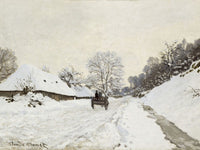 La Charrette. Route Sous La Neige A Honfleur, Avec La Ferme Saint Simeon By Claude Monet Phoenix 4x3