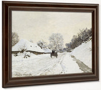 La Charrette. Route Sous La Neige A Honfleur, Avec La Ferme Saint Simeon By Claude Monet Phoenix 4x3