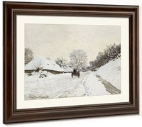 La Charrette. Route Sous La Neige A Honfleur, Avec La Ferme Saint Simeon By Claude Monet Phoenix 4x3