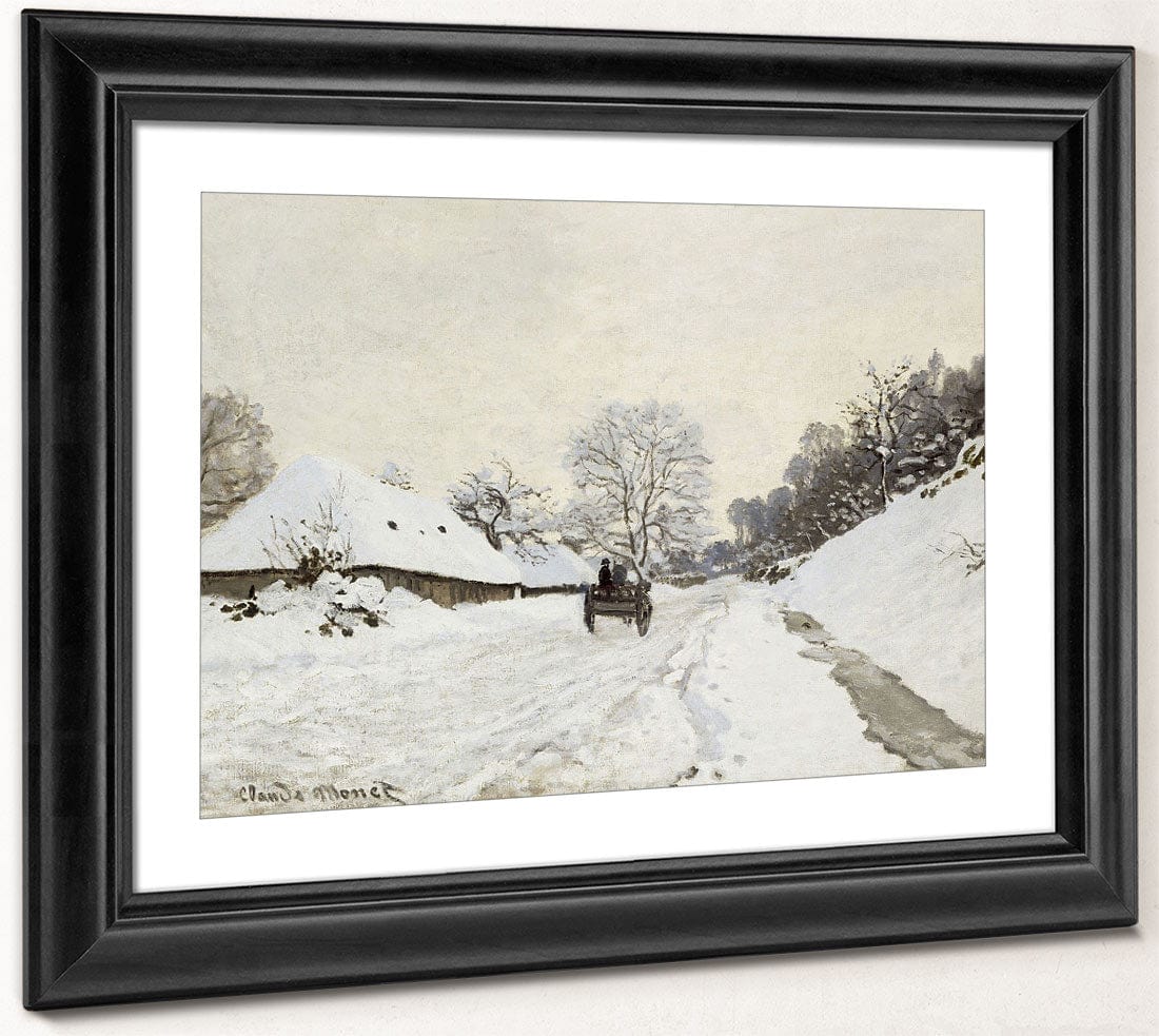 La Charrette. Route Sous La Neige A Honfleur, Avec La Ferme Saint Simeon By Claude Monet Phoenix 4x3