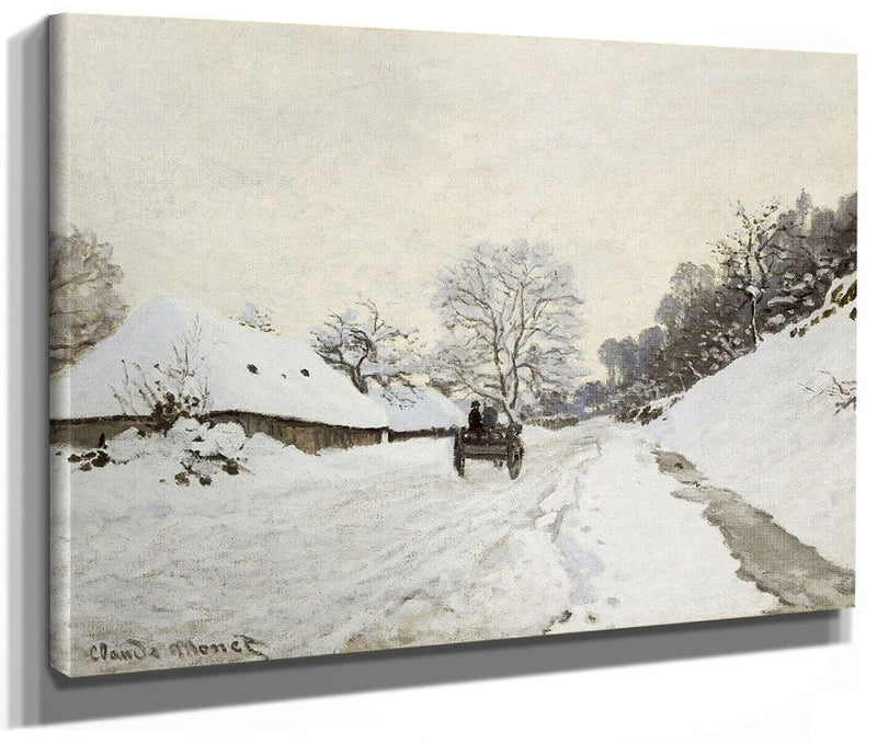 La Charrette. Route Sous La Neige A Honfleur, Avec La Ferme Saint Simeon By Claude Monet Phoenix 4x3