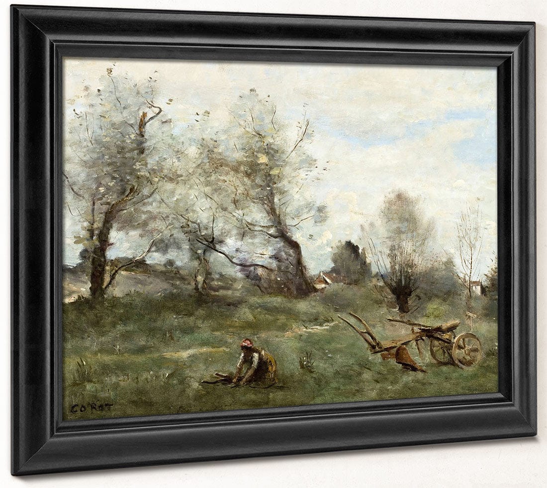 La Charrue (The Plow) By Jean Baptiste Camille Corot Phoenix 4x3