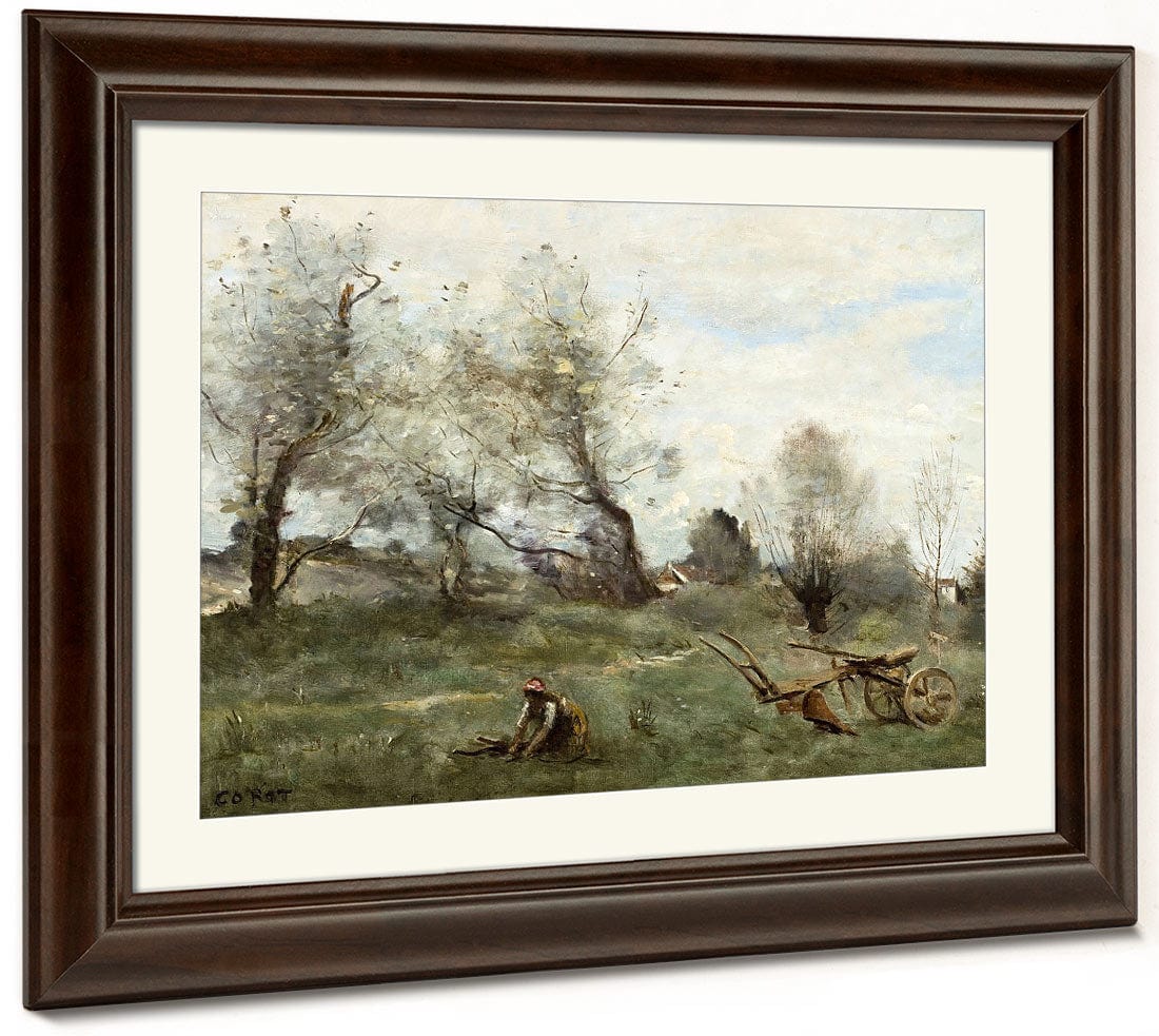 La Charrue (The Plow) By Jean Baptiste Camille Corot Phoenix 4x3