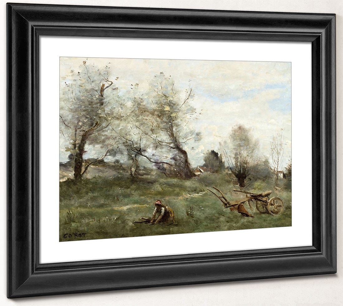 La Charrue (The Plow) By Jean Baptiste Camille Corot Phoenix 4x3
