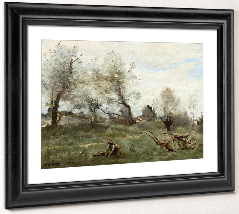 La Charrue (The Plow) By Jean Baptiste Camille Corot Phoenix 4x3