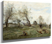 La Charrue (The Plow) By Jean Baptiste Camille Corot Phoenix 4x3