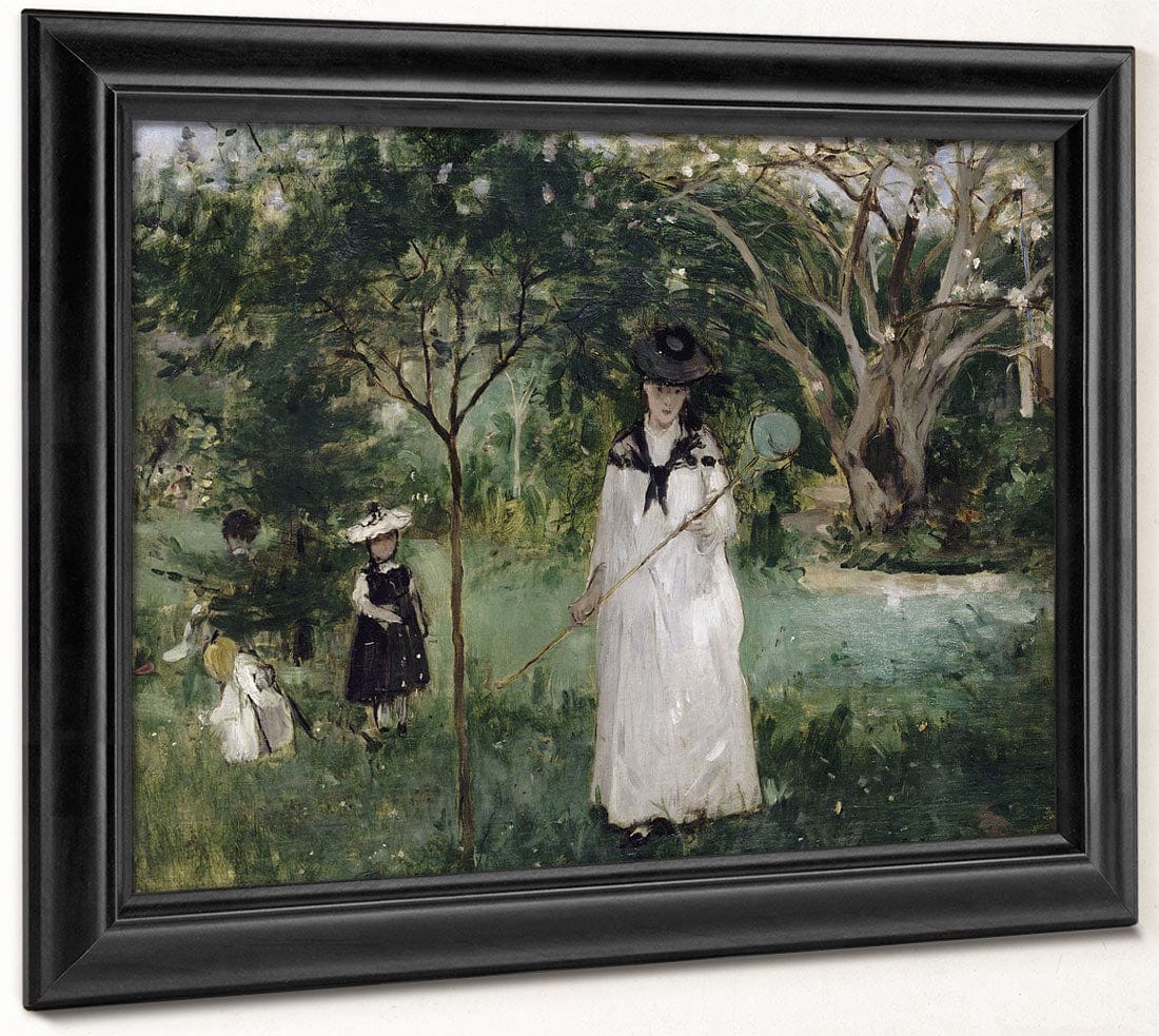 La Chasse Aux Papillons Madame Pontillon, Nee Edma Morisot (1839 1921), Soeur De L'artiste Et Ses Filles Jeanne Et Blanche By Berthe Morisot Phoenix 4x3