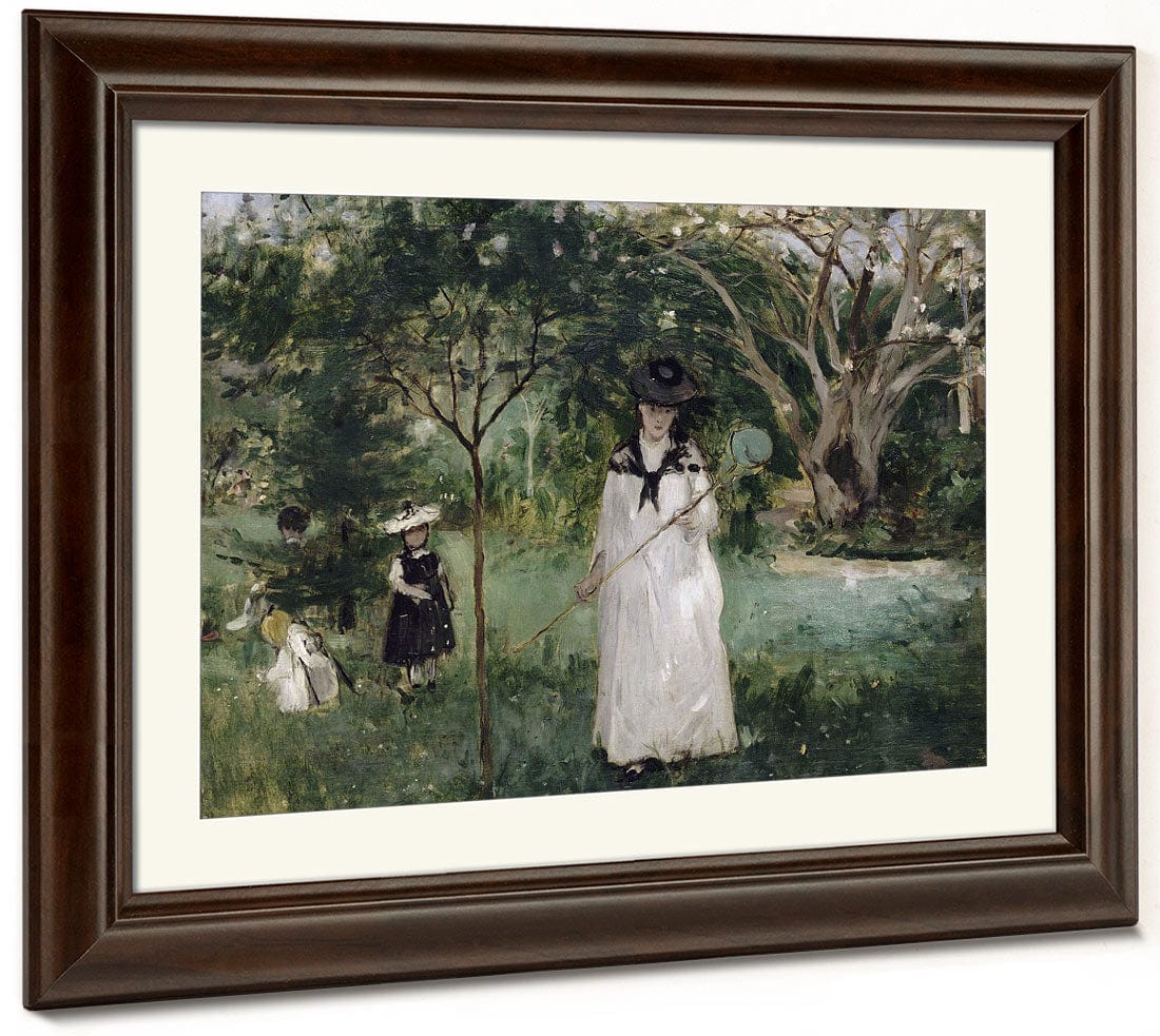 La Chasse Aux Papillons Madame Pontillon, Nee Edma Morisot (1839 1921), Soeur De L'artiste Et Ses Filles Jeanne Et Blanche By Berthe Morisot Phoenix 4x3