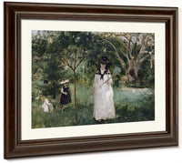 La Chasse Aux Papillons Madame Pontillon, Nee Edma Morisot (1839 1921), Soeur De L'artiste Et Ses Filles Jeanne Et Blanche By Berthe Morisot Phoenix 4x3