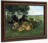 La Siesta Pendant La Saison Des Foins (And Detail Of Animals Sleeping Under A Tree) By Jean Desire Gustave Courbet Phoenix 4x3
