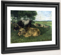 La Siesta Pendant La Saison Des Foins (And Detail Of Animals Sleeping Under A Tree) By Jean Desire Gustave Courbet Phoenix 4x3