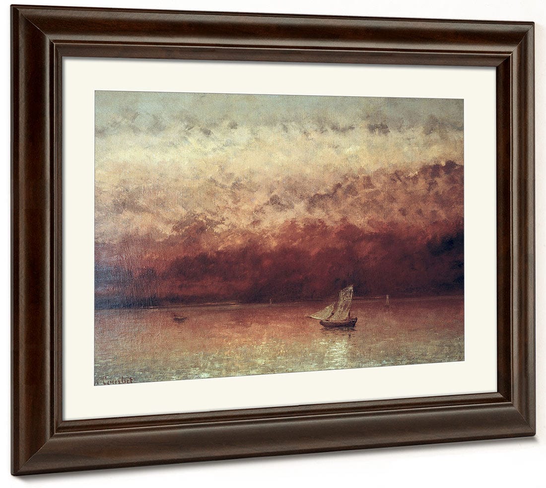 Lake Leman With Setting Sun By Jean Desire Gustave Courbet Phoenix 4x3