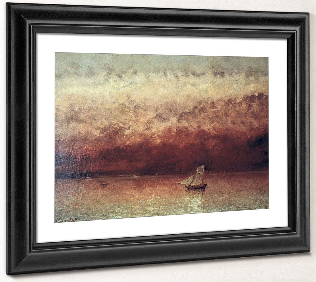 Lake Leman With Setting Sun By Jean Desire Gustave Courbet Phoenix 4x3