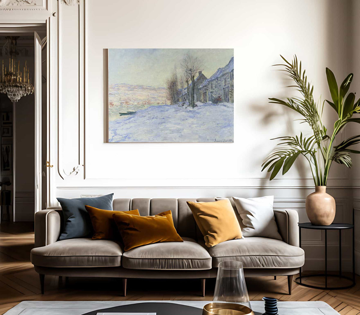 Lavacourt Under Snow By Claude Monet Phoenix 4x3