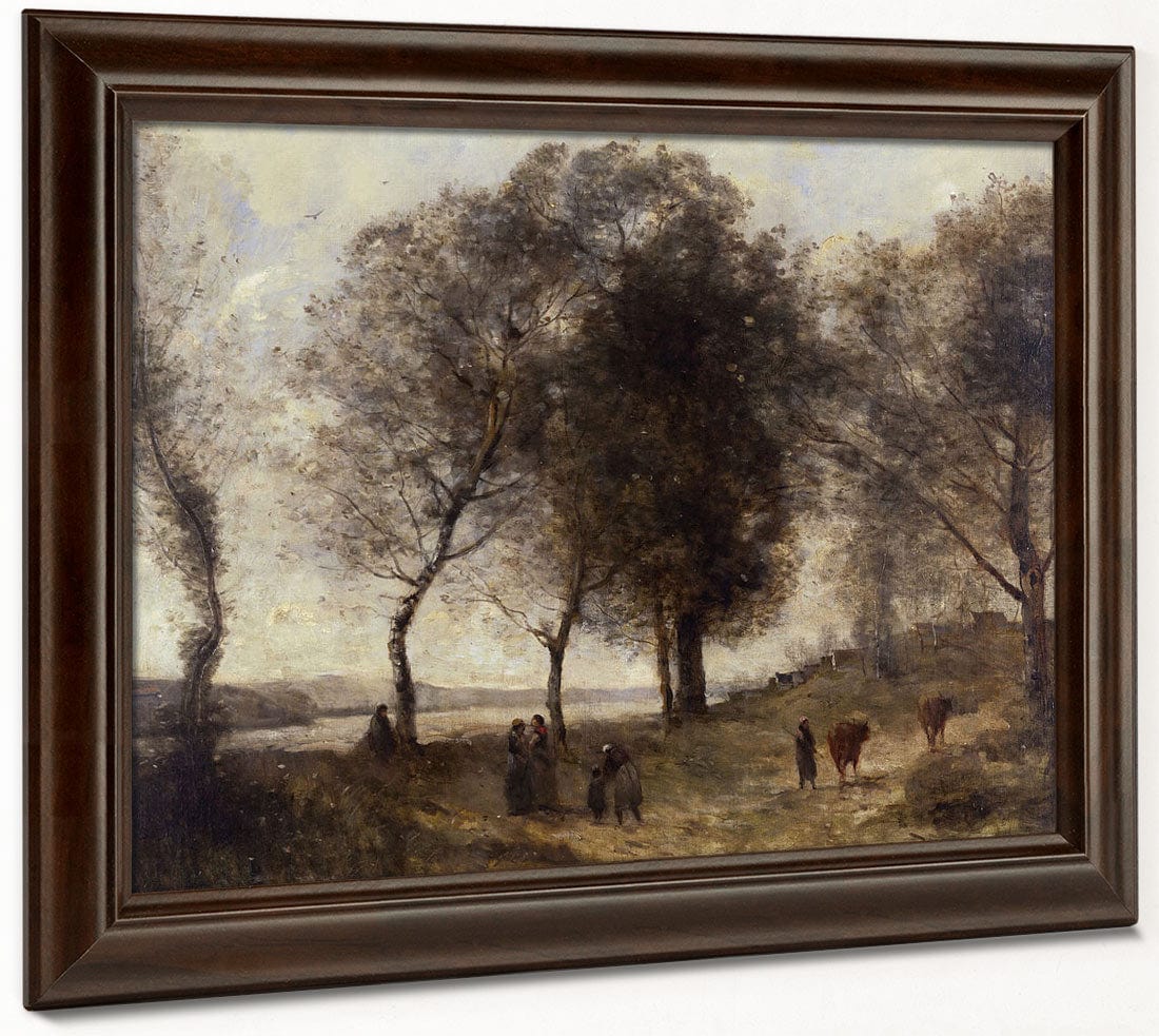Le Lac (Or Le Chemin Des Vaches) By Jean Baptiste Camille Corot Phoenix 4x3